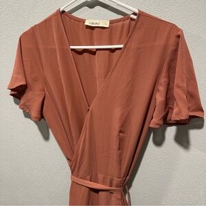 Pink Maxi Chiffon Dress